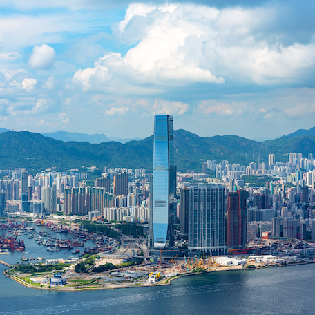 vue de West Kowloon from Victoria Peak